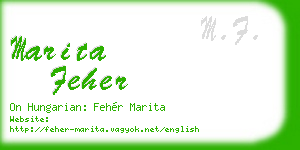 marita feher business card